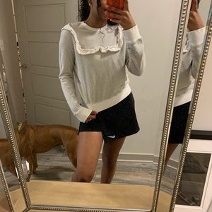 ANTHROPOLOGIE RUFFLED SWEATER/PULL OVER